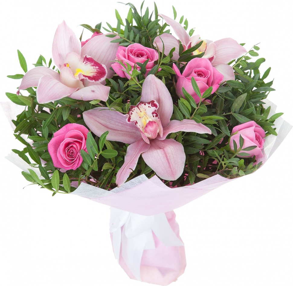 Букет из орхидей и роз Букет «Милосердие»